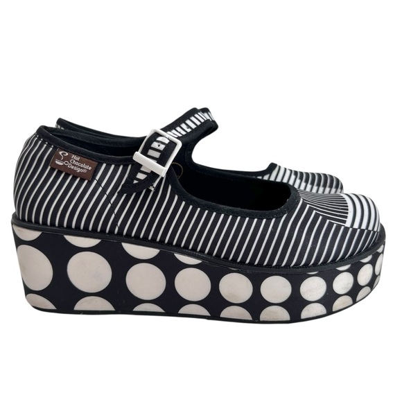 HOT CHOCOLATE DESIGNS  Chocolaticas Op Art Mary Jane Platforms - Picture 2 of 16